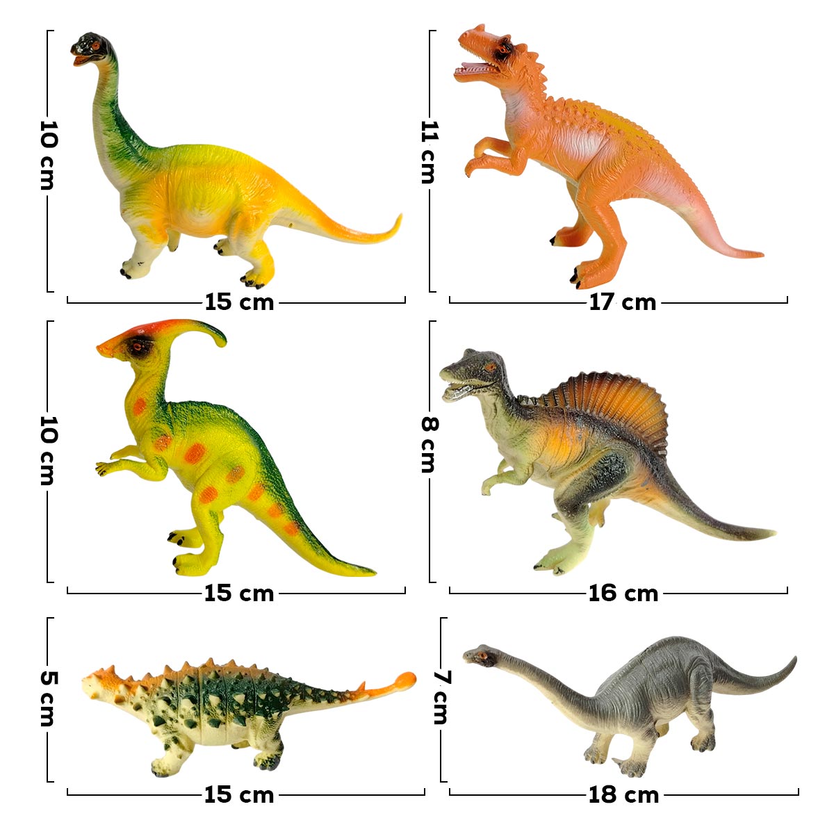 Miniatura 7 de Set Dinosaurios x6 Realistas AT156
